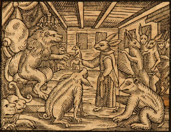 Sinnreicher Froschmäuseler, vorstellend der Frösche und Mäuse wunderbahre Hoffhalutng. In dreyen Büchern ... mit einem vollkommenen Register versehen.