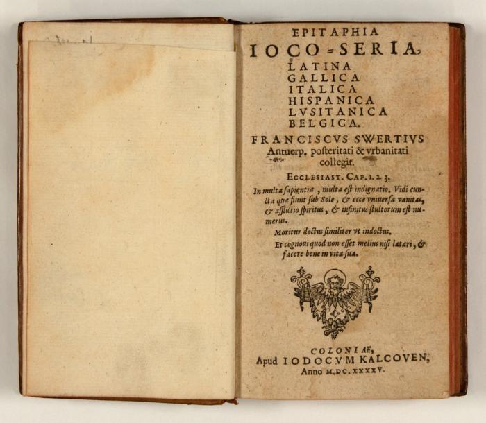 Epitaphia ioco-seria, latina gallica italica hispanica lusitanica belgica.