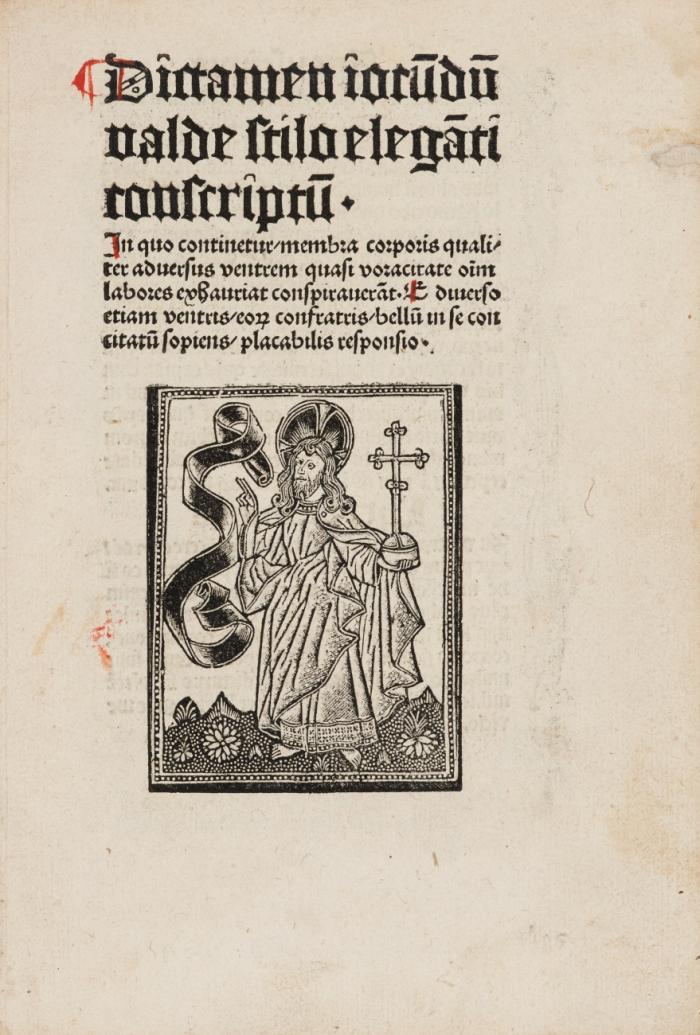 Dialogus linguae et ventris etc. (Dictamen iocu[n]du[m] valde stili elega[n]ti conscriptu[m]).