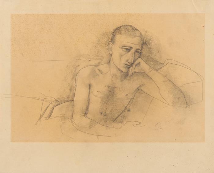 OHNE TITEL (LIEGENDER JÜNGLING MIT AUFGESTÜTZTEM ARM)