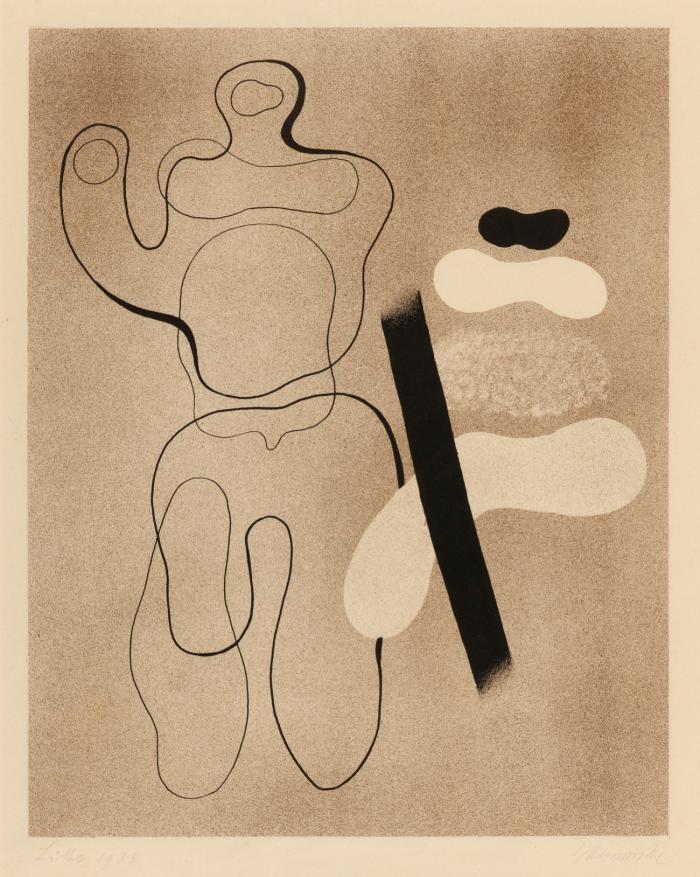LINIENFIGUR AUF BRAUN