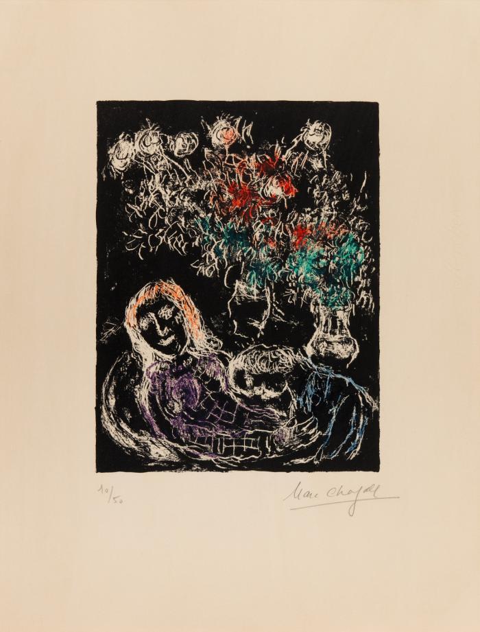 COUPLE SUR FOND NOIR (PAAR AUF SCHWARZEM GRUND)