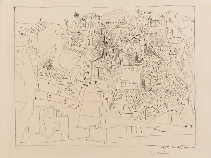 PAYSAGE À VALLAURIS PARIS 14.1.53