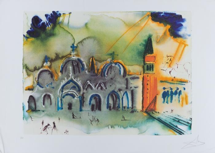 VENISE (LA BASILIQUE ET LE CAMPANILE)