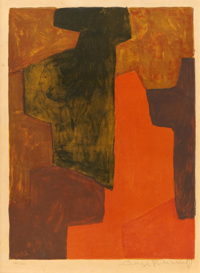 KOMPOSITION IN ORANGE UND GRÜN