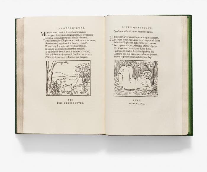 Les Géorgiques. Texte latin et version française par l'Abbé Jacques Delille, gravures sur bois d'Aristide Maillol. 2 Teile in 1 Bd.