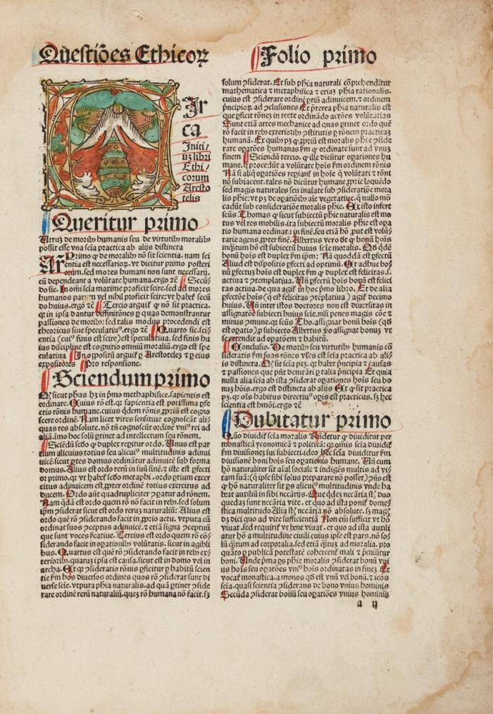 Quaestiones super libris ethicorum Aristotelis cum textu.
