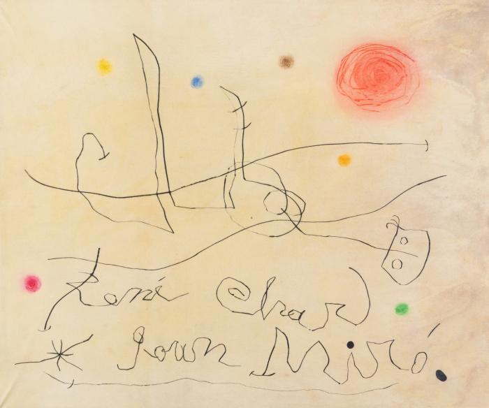 Flux de l'aimant. Pointes sèches de Joan Miró.