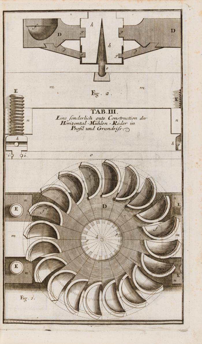 Der auserleßneste (sic) und nach Regeln der antiquen Bau-Kunst ... verneuerte Goldmann, ... oder die gantze Civil-Bau-Kunst. Mischauflage. 18 Tle. in 2 Bdn. und 3 Supplement-Teile in 1 Bd. Zus. 3 Bde. Augsburg: Joh. G. Hertel und Jeremias Wolff 1718 - 1768. 33,5 x 20 cm. Mit 1 gest. Titel (Suppl.) und zus. 390 t. gefalt. Kupfertafeln und einigen Textholzschnitten. Ldr. auf 5 Bünden mit Rs.