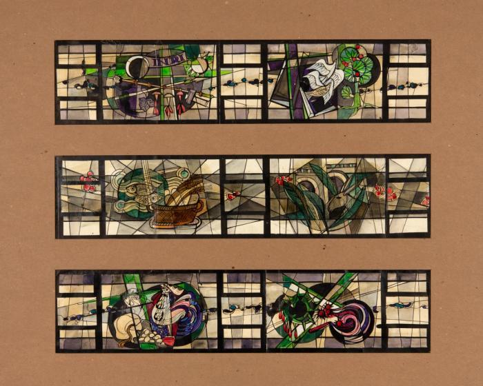 CLERESTORY WINDOWS - IMMANUEL LUTH. CHURCH, MADISON, WISC. (NORTH SIDE / SOUTH SIDE)