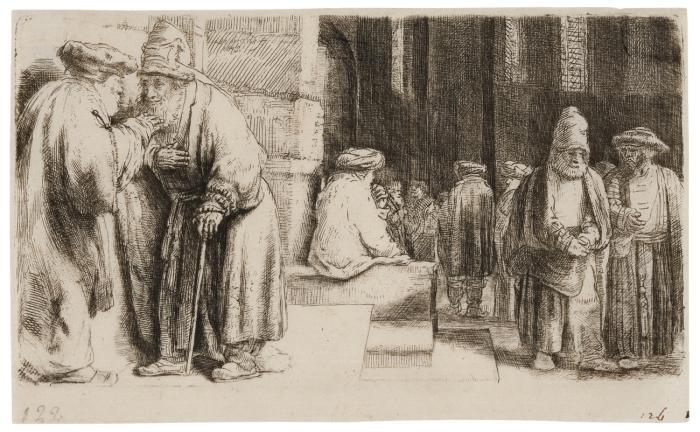 Juden in der Synagoge.