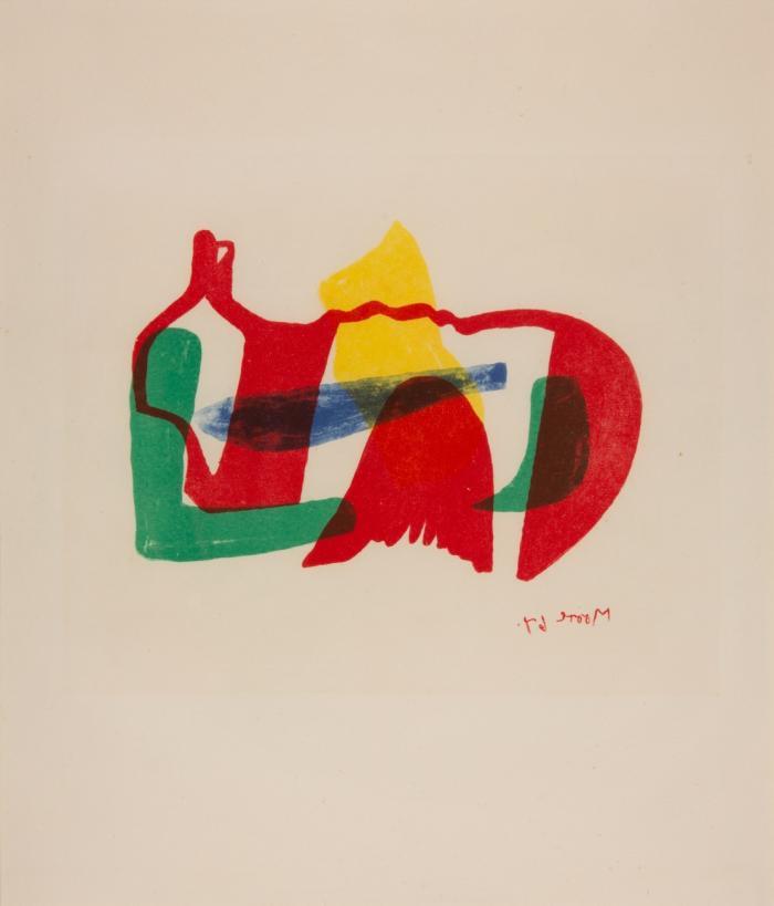 MULTICOLOURED RECLINING FIGURE