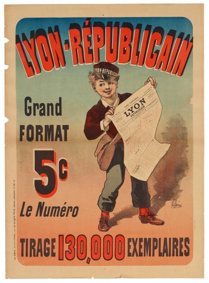 J. Chéret. Lyon-Republicain. 1892. Farblitho. Plakat.