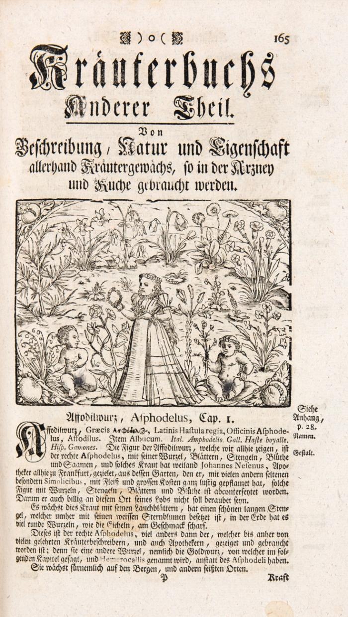 Vollständiges Kräuter-Buch, oder das Buch über alle drey Reiche der Natur ... von Herrn Peter Uffenbach ... vermehrt. Von Balthasar Ehrhart, nun aber aufs neue verbessert. / Nöthige Zugabe ... darinnen die neuesten und nützlichsten Observationen zum fernern besten Nutzen der Aerzte ... 2 in 1 Bd.