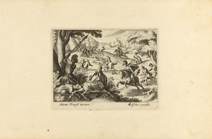 A. Tempesta. Jagdszenen. Folge von 16 Kupferstichen bei C.J. Visscher.