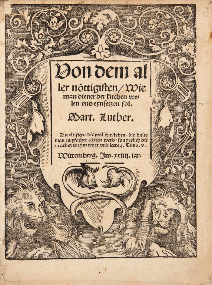 Von dem aller nöttigisten/ wie man diener der kirchen welen vnd eynsetzen sol.
