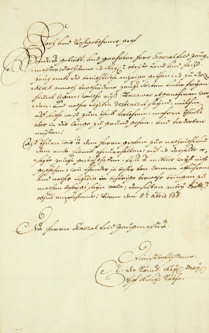 3 Schreiben des Kaiserlichen Hofkriegsrats an Graf Neipperg als Generalfeldzeugmeister und Kommandeur in Ungarn, in Arad und im Banat mit militärischen Instruktionen.