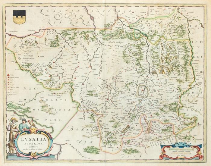 Deutschland / Oberlausitz / Lüneburg. 3 kolorierte Kupferstichkarten von Coronelli bzw. Blaeu, um 1640/90.