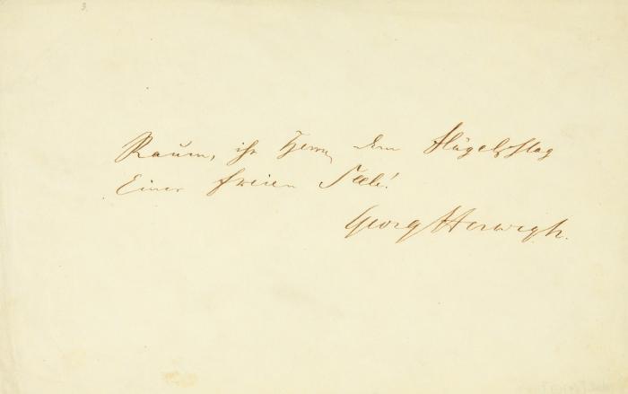 E. Gedicht m. U. auf Stammbuchblatt,