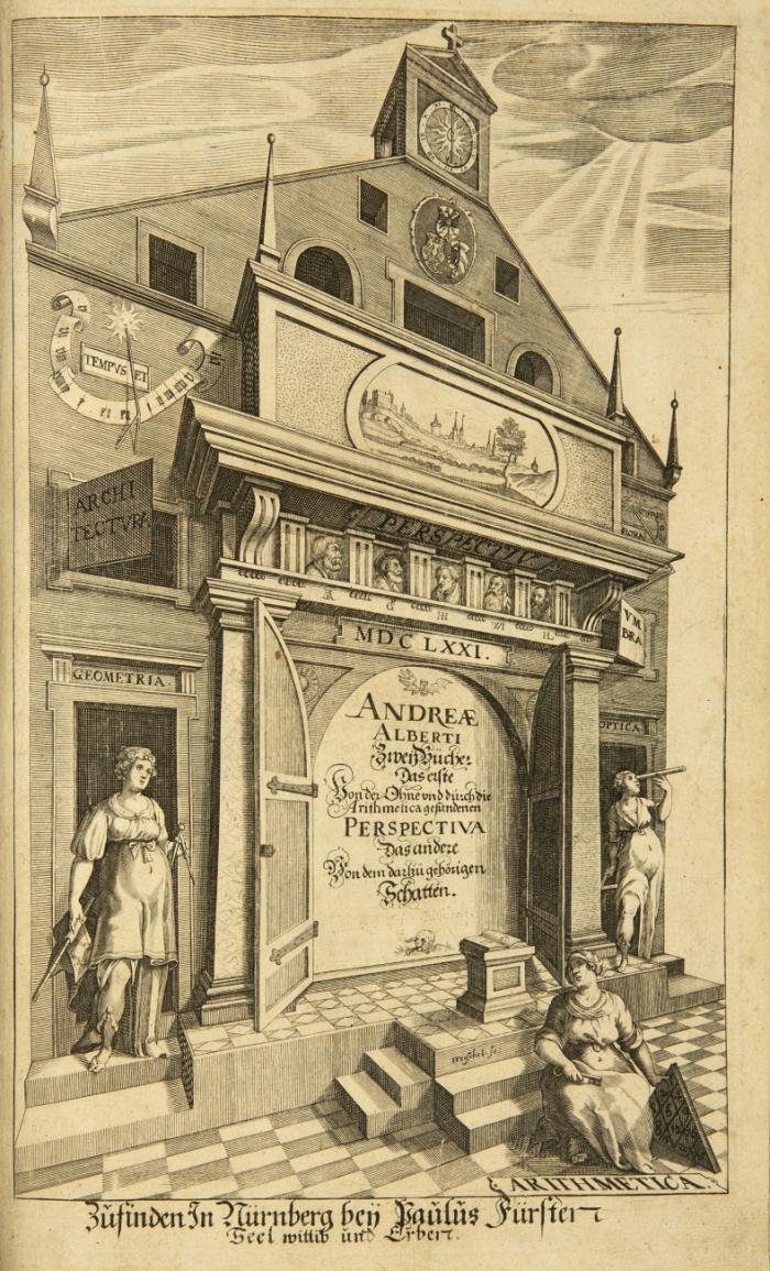 Zwey Bücher: das erste von der ohne und durch die Arithmetica gefundenen Perspectiva. Das andere von dem dartzu gehörigen Schatten. 2 Tle. in 1 Bd.