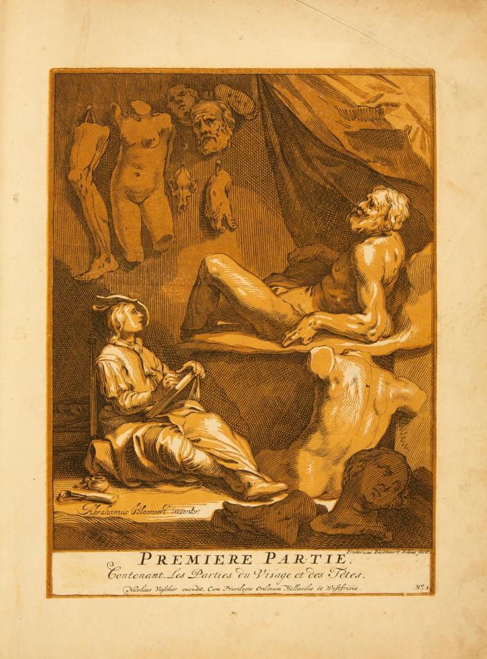 Oorspronkelyk en vermaard konstryk Tekenboek ... geestryk getekent, en meesterlyk gegraveert by zyn zoon Frederik Bloemaart ... In een gevoegelyke ordre geschikt door ... Bernard Picart. 8 Tle in 1 Bd.