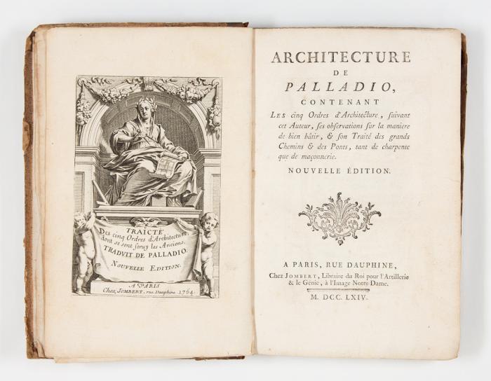 Architecture. Contenant les cinq ordres d'architecture ... Nouvelle édition. 3 Tle. in 1 Bd.
