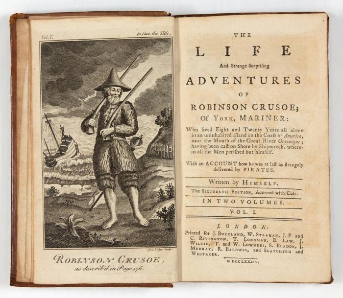 The life and strange surprising adventures of Robinson Crusoe. / The farther adventures ...  The sixteenth edition. 2 Bde.