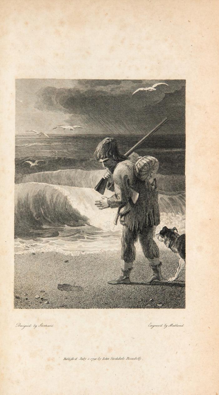 The Life and strange surprizing Adventures of Robinson Crusoe, of York, Mariner... / The farther Adventures of Robinson Crusoe; being the second and last Part ... (The Life of Daniel De Foe. By George Chalmers). 3 Tle. in  2 Bden.