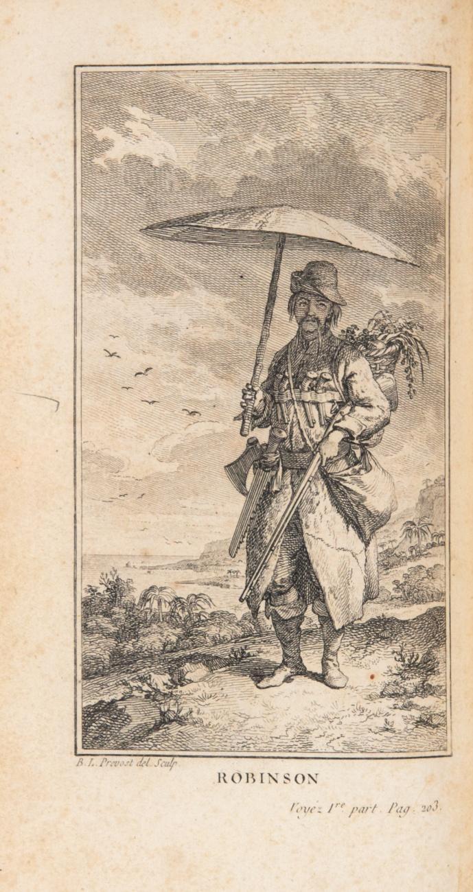 Robinson Crusoé. Nouvelle imitation de l'anglois par M. Feutry. 3. Aufl. 2 Tle. in 1 Bd.
