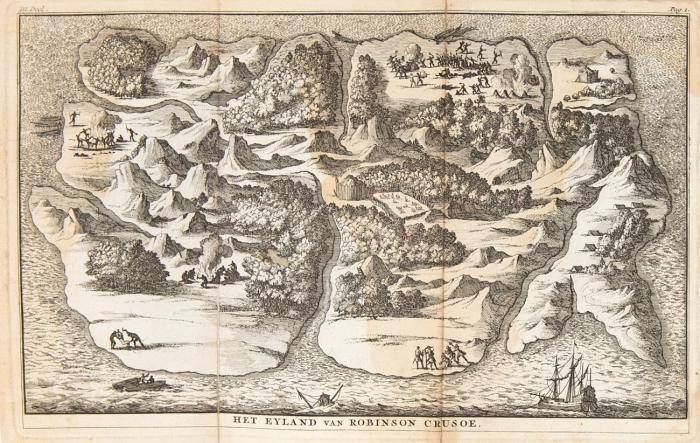 Robinson Crusoe. Derde deel. Bestaande in ernstige Aenmerkingen  over syn leven en wonderbaere gevallen. Benevens syne beschouwing der engele waereld. Teil 3 (von 3).