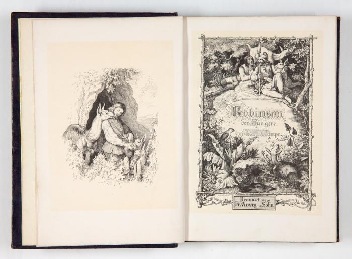 Robinson der Jüngere. ein Lesebuch für Kinder. Einundsechzigste Aufl. 2 Tle. in 1 Bd.