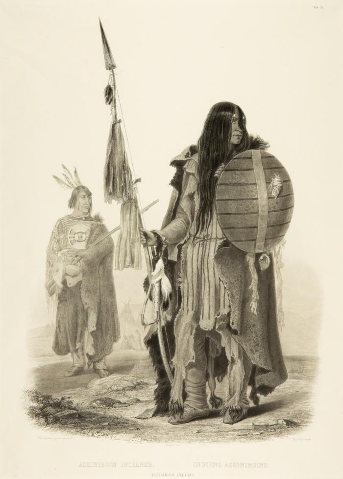Assiniboin Indianer. Indiens Assiniboins. Assiniboin Indians.