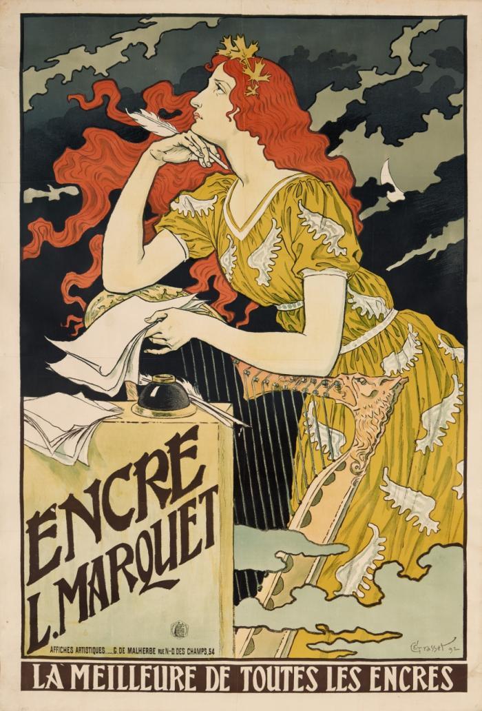 E. S. Grasset. Encre L. Marquet. Farblithographie. 1892. Plakat.