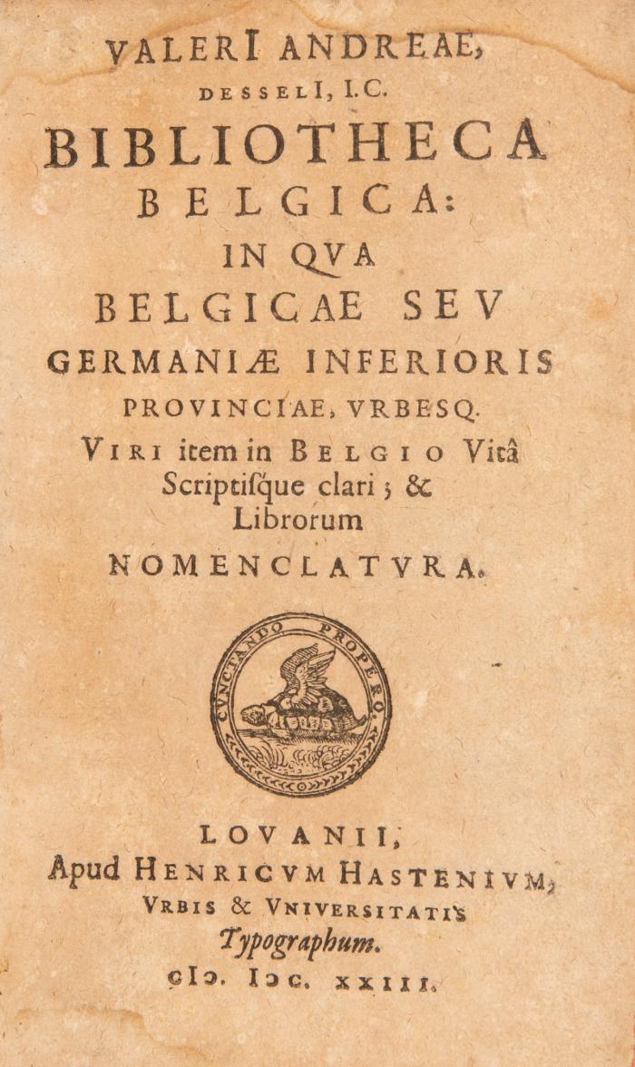 Bibliotheca Belgica: In qua Belgicae seu Germaniae inferioris provinciae, urbesq. Viri item in Belgio vitâ scriptisque clari ; & Librorum nomenclatura.