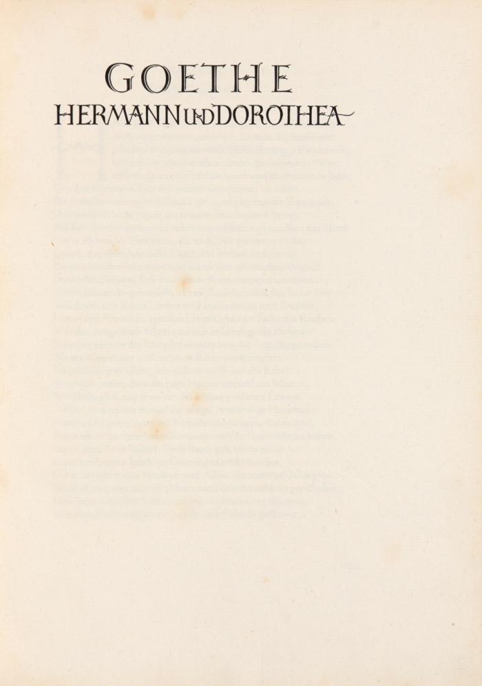Hermann und Dorothea. Hrsg. von Ernst Schulte-Strathaus.