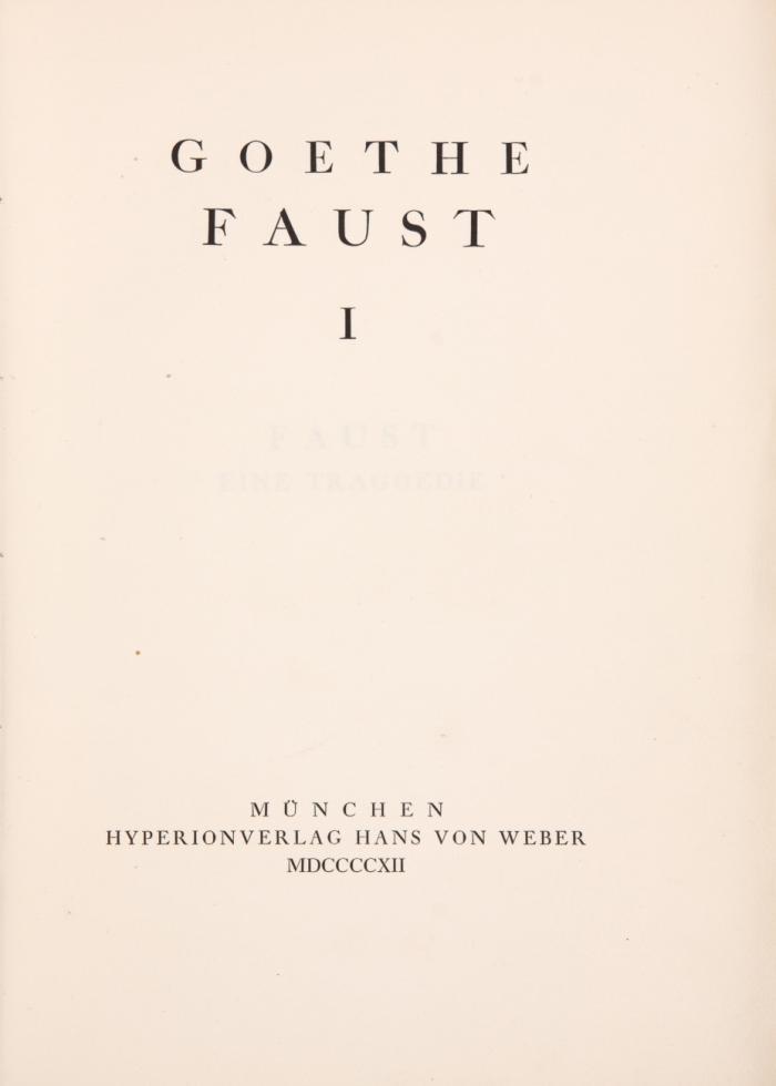 Faust I und II. 2 Bände in 1.