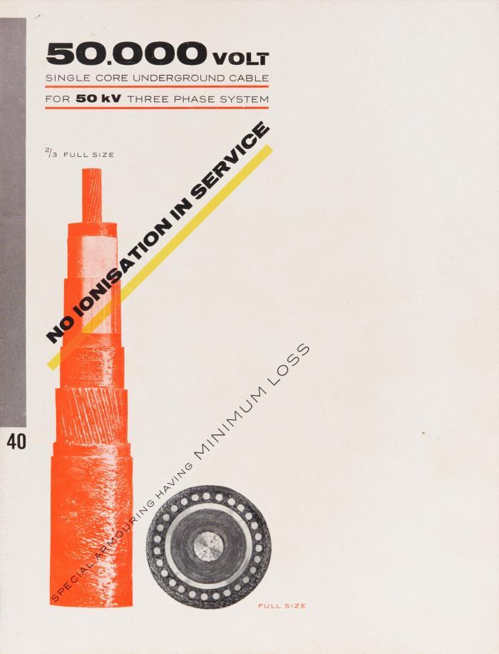 NKF (Catalogue). - Probedruck von 2 Seiten aus der englischen Ausgabe des Katalogs für die NKF (Nederlandsche Kabelfabriek, Delft), 1929.