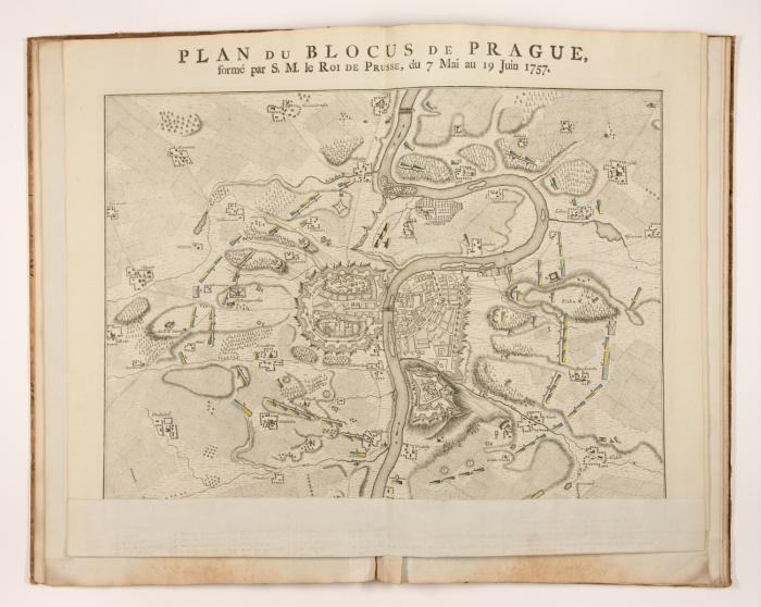 Recueil de plans de batailles, siéges et combats, arrivés dans les expéditions mémorables de la guerre de sept ans, pour servir à l'intelligence des oeuvres posthumes de Frederic II, Roi de Prusse.