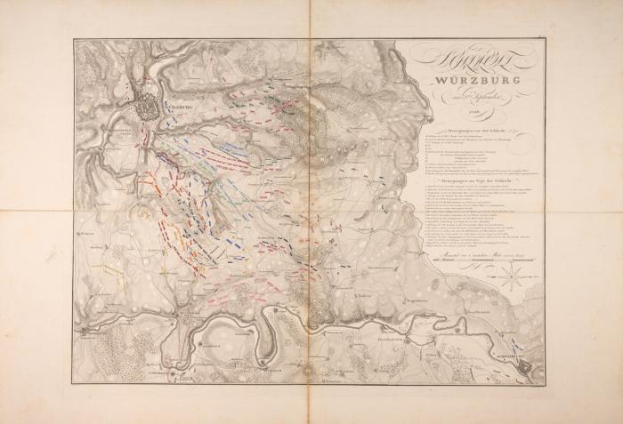 Grundsätze der Strategie erläutert durch die Darstellung des Feldzuges von 1796 in Deutschland. 3 Bände und Atlasmappe.