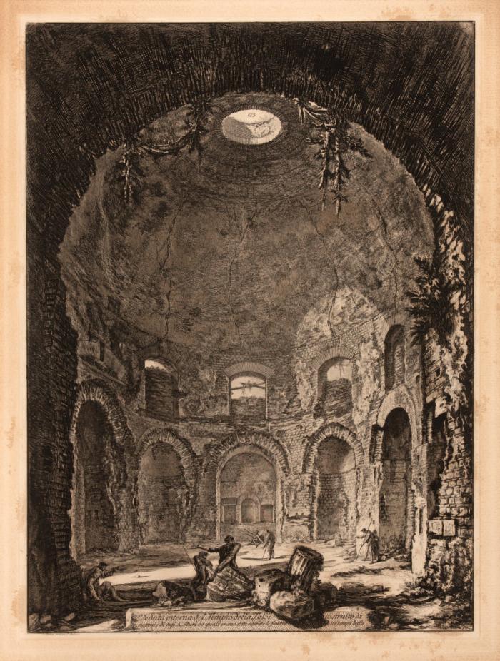 Veduta interna del Tempio della Tosse. (Innenansicht des Tempio della Tosse).