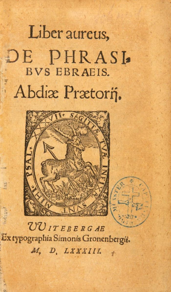 Liber aureus, de phrasibus ebraeis.