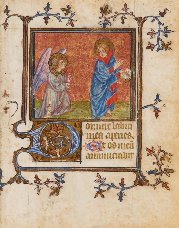 Lateinisches Stundenbuch. Sammelhandschrift. Paris, um 1400, und Florenz, Mitte 15. Jahrhundert.