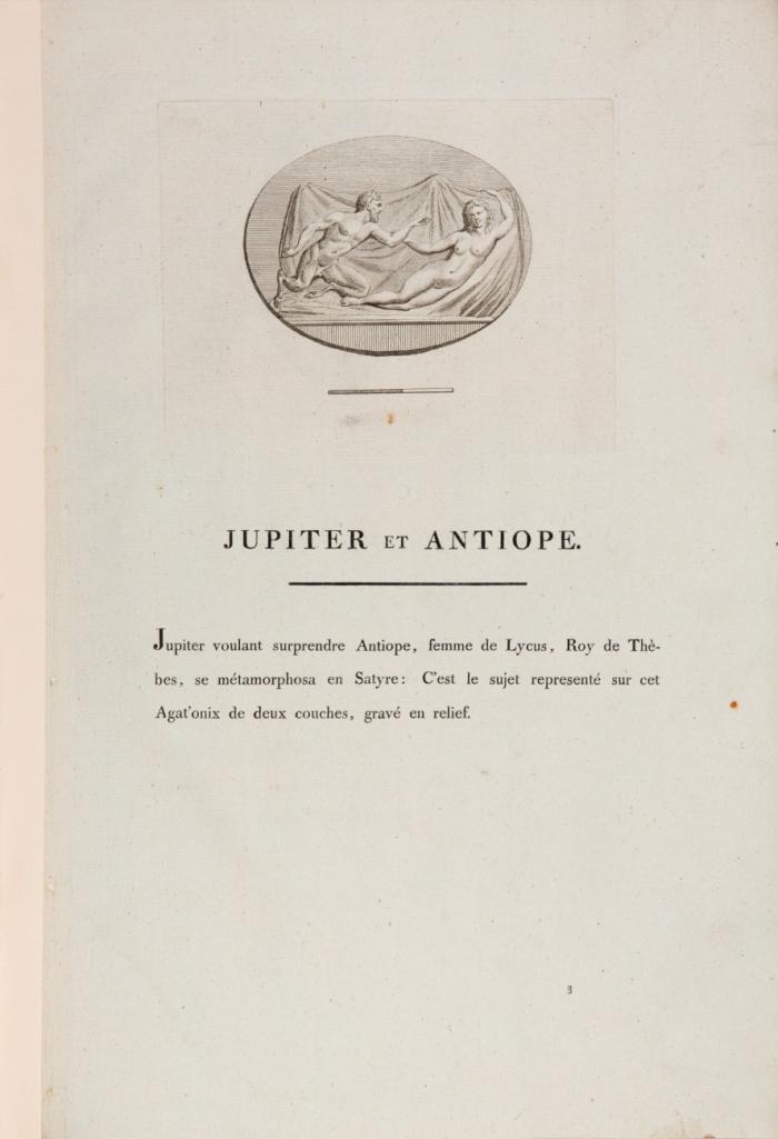 Description d'une collection de pierres gravéesqui se trouvent au cabinet imperial de St. Petersbourg.