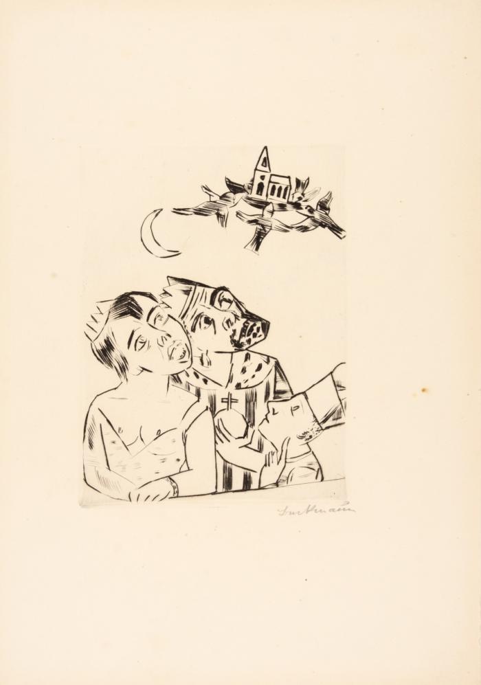 KÖNIG JERUM, KÖNIGIN WÜRGIPUMBA, URSULUS UND DIE FLIEGENDE KIRCHE (ILLUSTRATION 6 AUS: FANFERLIESCHEN SCHÖNEFÜSSCHEN)