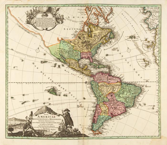 Sammelatlas m. 29 Karten + Meilenzeiger v. Homann, Homann Erben und Seutter. Nbg. und Augsburg ca. 1700-40.
