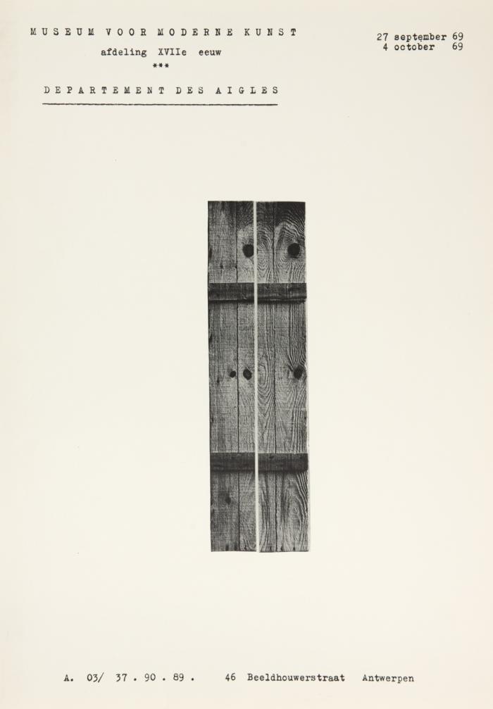 MUSEUM OF MODERN ART, DEPARTMENT OF EAGLES