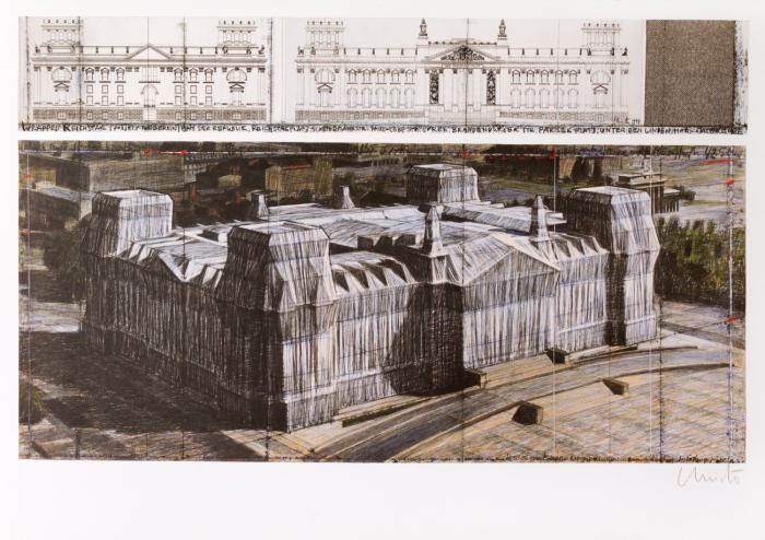 WRAPPED REICHSTAG - PROJECT FOR BERLIN. (WEISS).