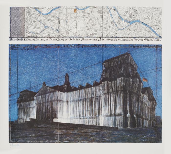 WRAPPED REICHSTAG - PROJECT FOR BERLIN (BLAU)