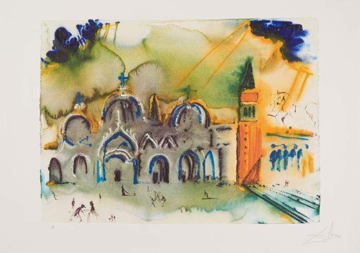 VENISE (LA BASILIQUE ET LE CAMPANILE) 1978
