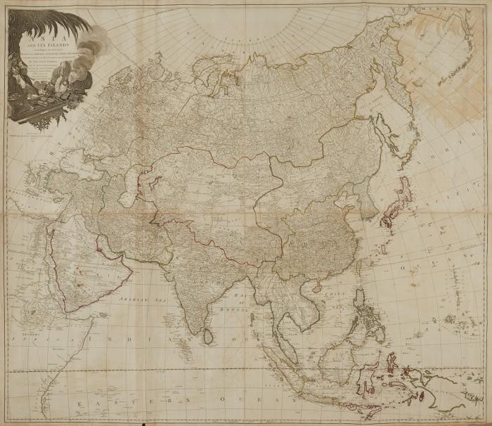 Asien. Asia and its islands ... Kupferstichkarte. London bei Laurie & Whittle 1795.